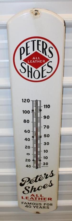 Peter's Shoes Porcelain Advertising Thermometer (1 of 8)