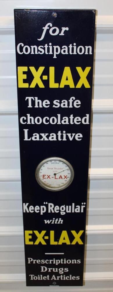 Ex-Lax Porcelain  "Keep Regular" Dial Face Advertising Thermometer (1 of 9)