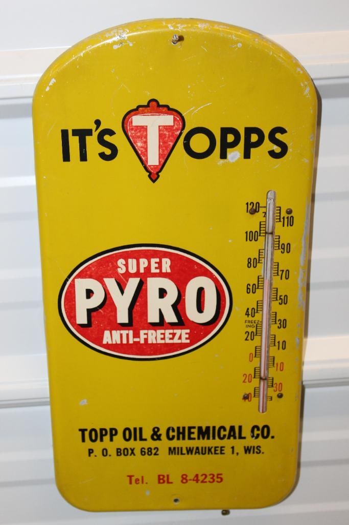 Topps Pyro Antifreeze Advertising Thermometer (1 of 6)