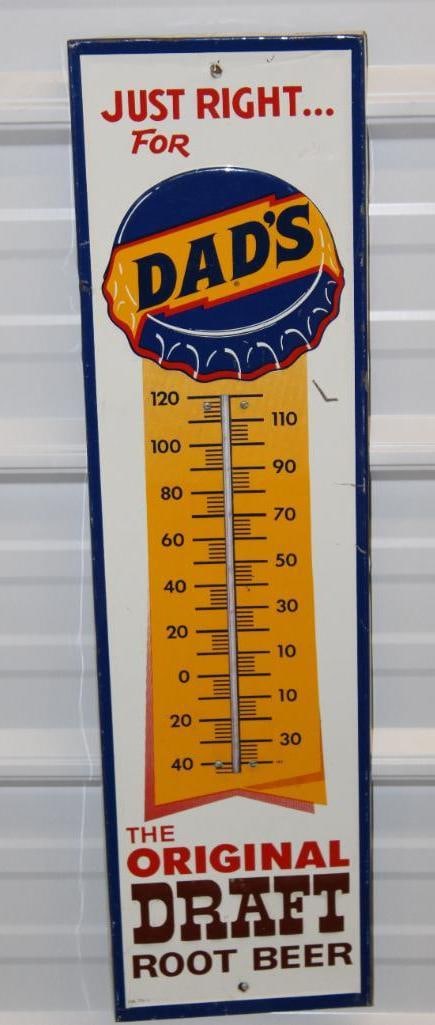 Dad's Draft Root Beer Embossed Advertising Thermometer (1 of 9)
