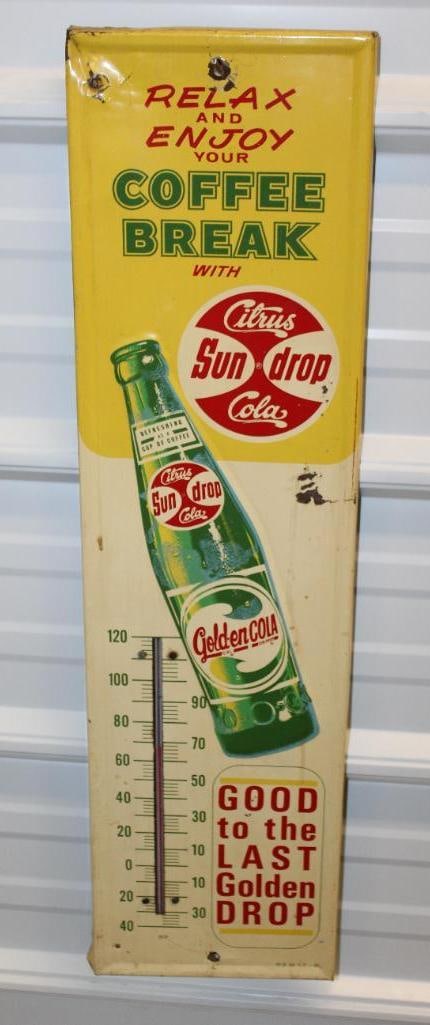 Sundrop Golden Cola Embossed Advertising Thermometer (1 of 8)