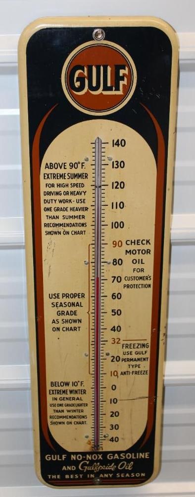 Gulf Oil Company Advertising Thermometer (1 of 9)