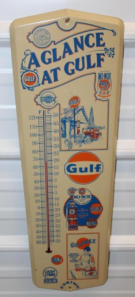 Gulf Oil Company Advertising Thermometer (1 of 7)