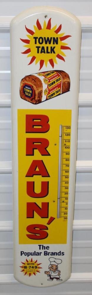 Braun's Town Talk Bread Advertising Thermometer (1 of 6)