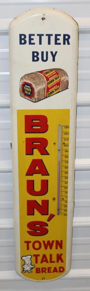Braun's Town Talk Bread Advertising Thermometer (1 of 8)