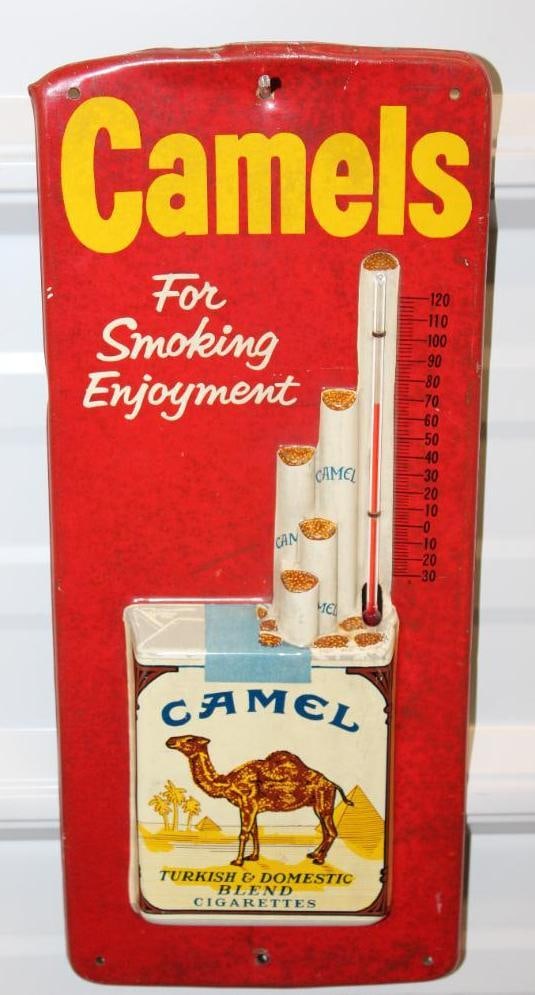 Camel Cigarette Embossed Advertising Thermometer (1 of 6)