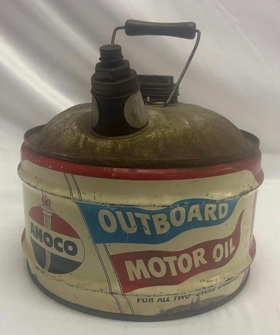 Amoco Outboard 2 1/2 Gallon Oil Can (1 of 3)