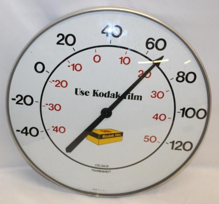 Kodak Film Round Dial Advertising Thermometer (1 of 4)