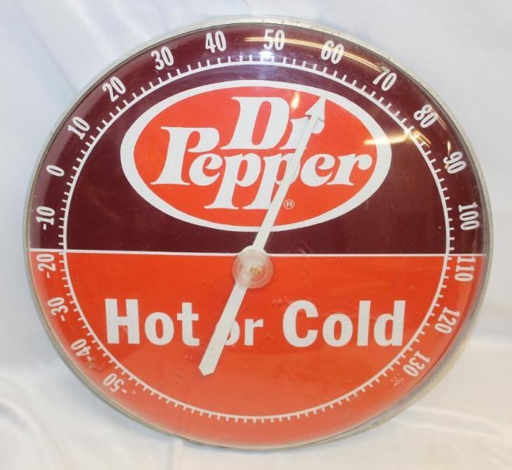 Dr. Pepper Round Dial Advertising Thermometer (1 of 5)