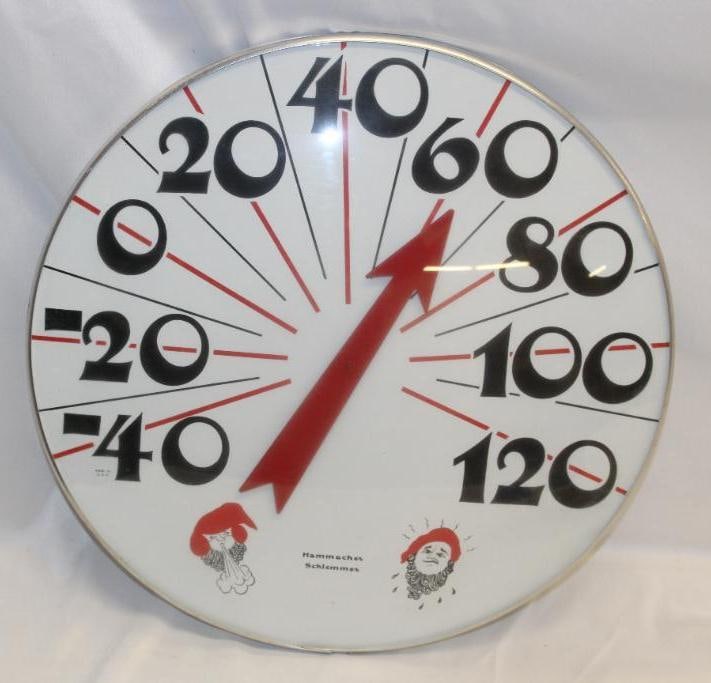 Hammacher Schlemmer Round Dial Advertising Thermometer (1 of 4)