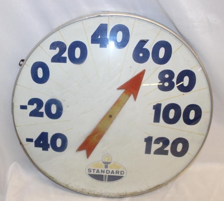 Standard Oil Company Round Dial Advertising Thermometer (1 of 5)