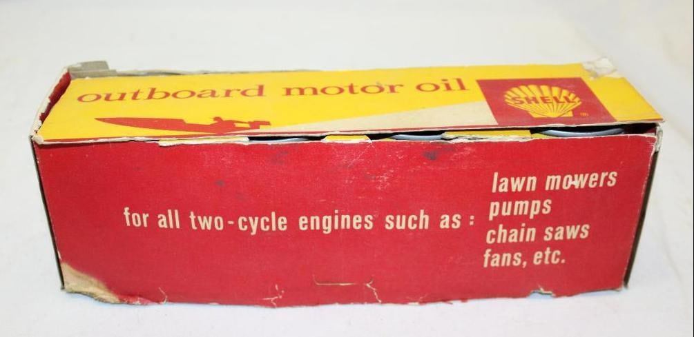 NOS Shell Outboard 4-Pack 1/2 Pint Motor Oil Cans (1 of 5)