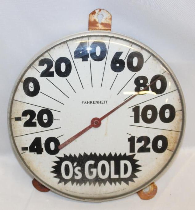 O's Gold Seed Company Round Dial Advertising Thermometer (1 of 4)