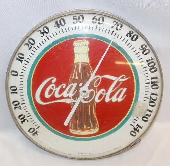 Coca-Cola Round Dial Advertising Thermometer (1 of 4)
