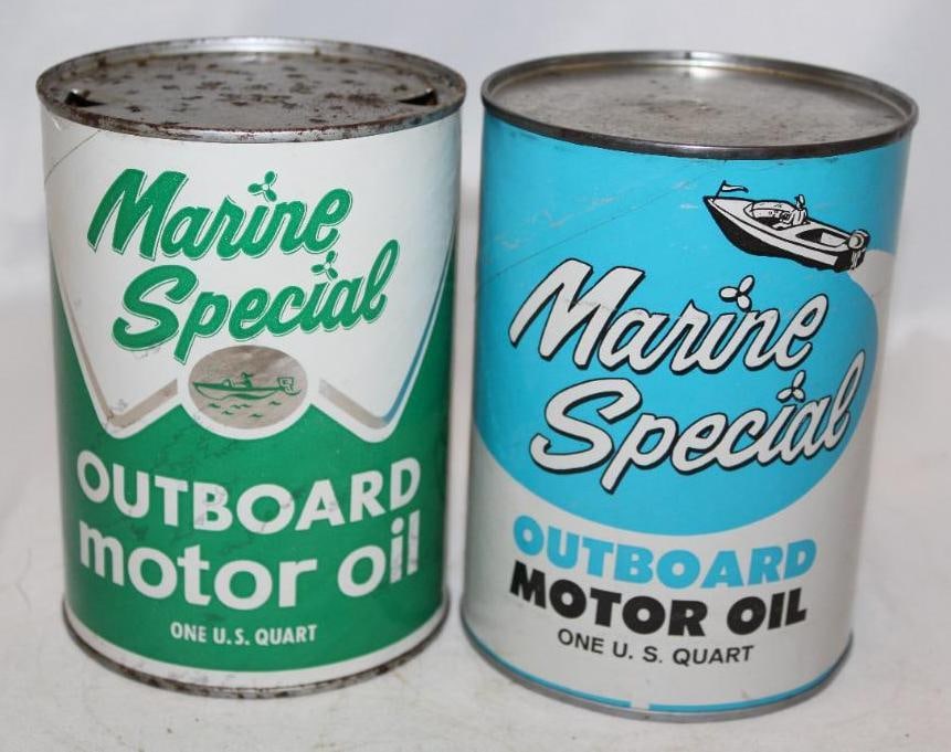 Group of 2 Marine Special Outboard 1 Quart Cans (1 of 3)