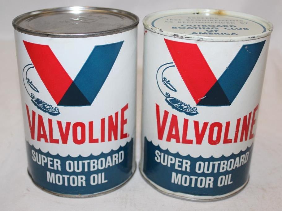 Group of 2 Valvoline Super Outboard Motor Oil 1 Quart Cans (1 of 4)
