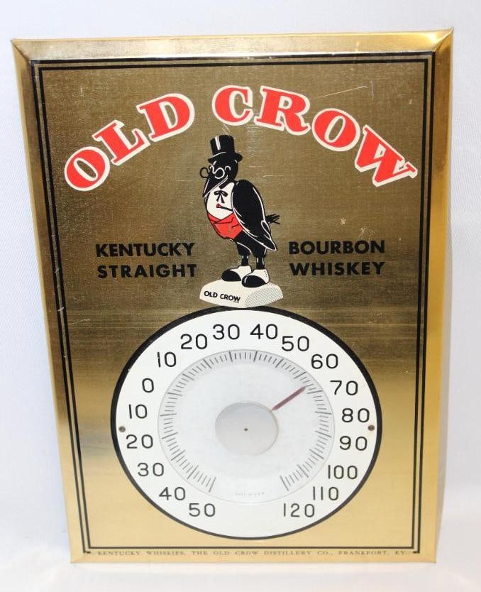 Old Crow Kentucky Bourbon Whiskey TOC Tin Advertising Thermometer (1 of 6)
