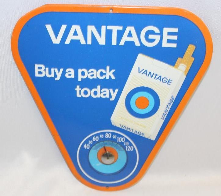 Vantage Cigarette TOC Tin Advertising Thermometer (1 of 5)