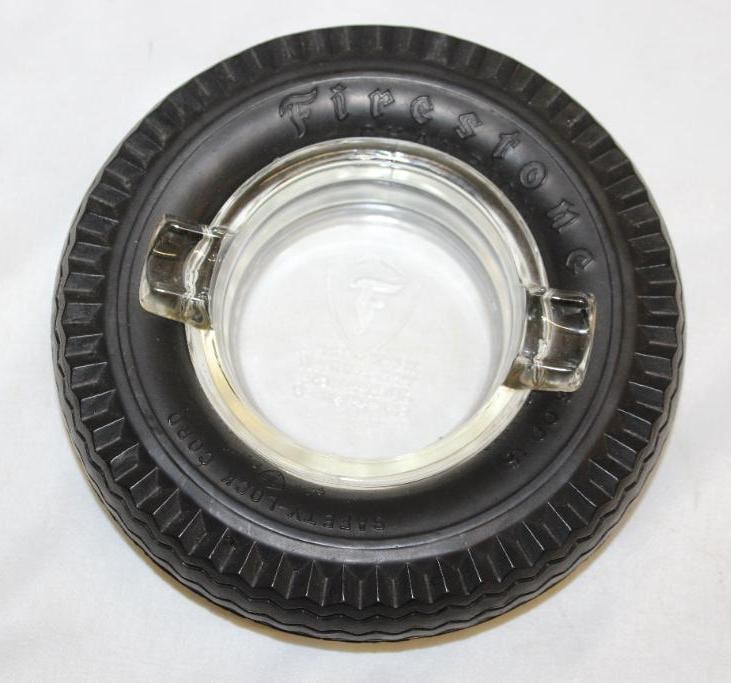 Firestone Advertising Tire Ashtray "The Mark of Quality and Symbol of Service" (1 of 4)