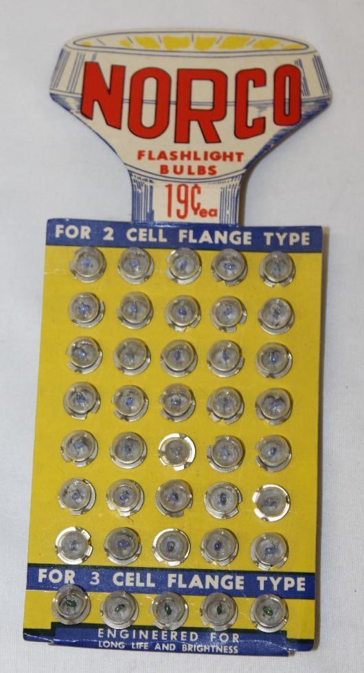 Norco Flashlight Bulb Cardboard Countertop Advertising Display (1 of 5)