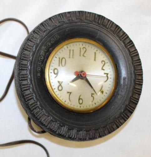 Goodyear Advertising Tire Ashtray Clock (1 of 4)
