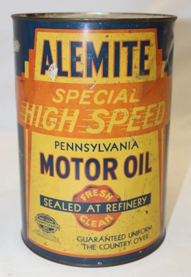 Alemite High Speed Metal 5 Quart Motor Oil Can (1 of 3)
