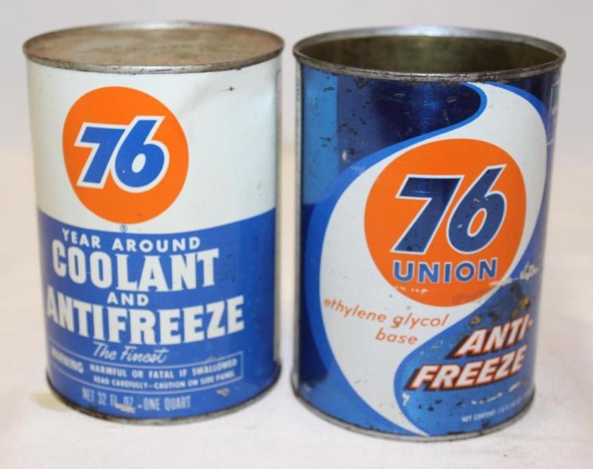 Group of 2 Union 76 Metal 1 Quart Antifreeze Cans (1 of 3)