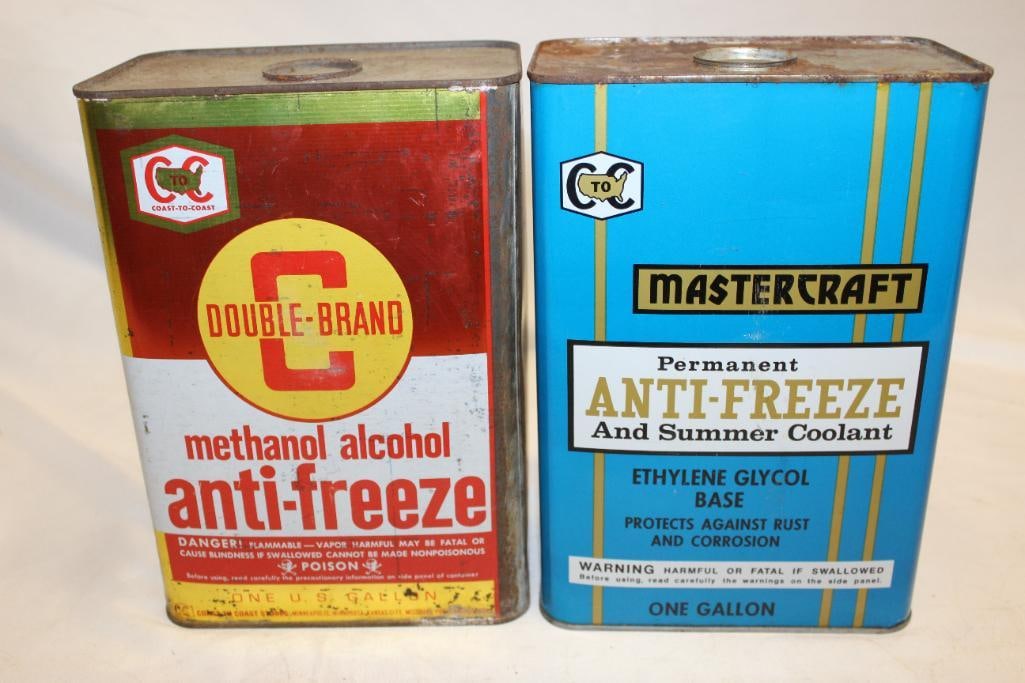 Group of Two Coast-To-Coast One Gallon Anti-Freeze Cans (1 of 4)
