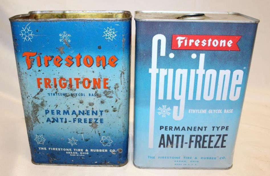 Group of Two Firestone One Gallon Anti-Freeze Cans (1 of 4)