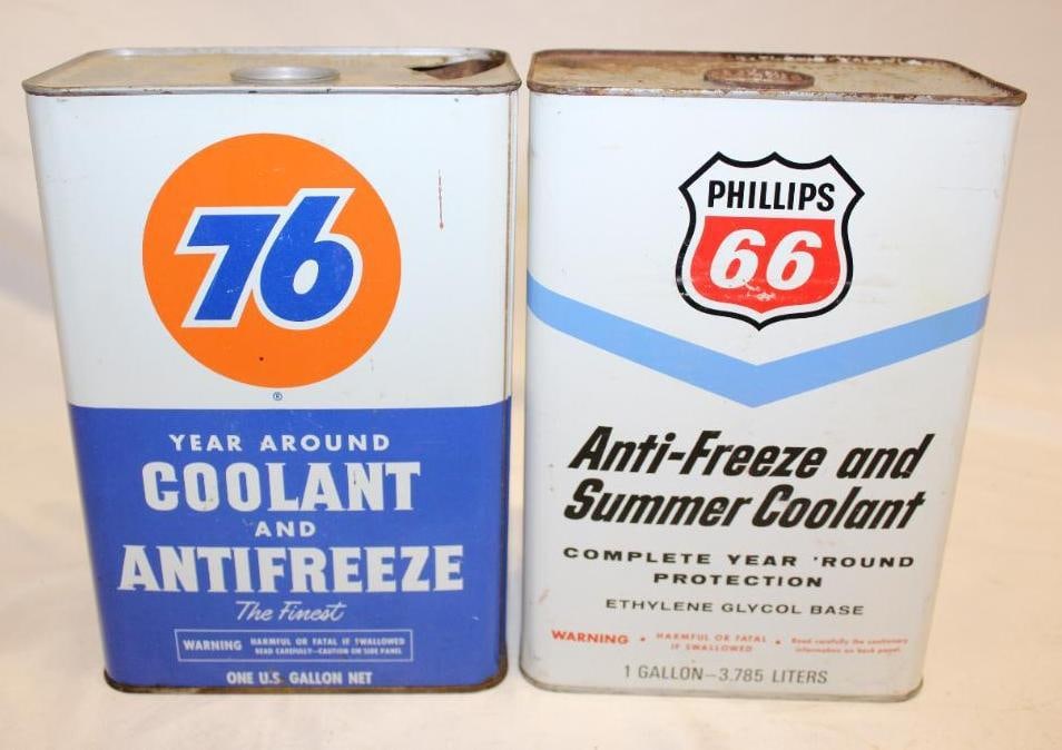 Group of Two Phillips 66 and Union 76 One Gallon Anti-Freeze Cans (1 of 4)