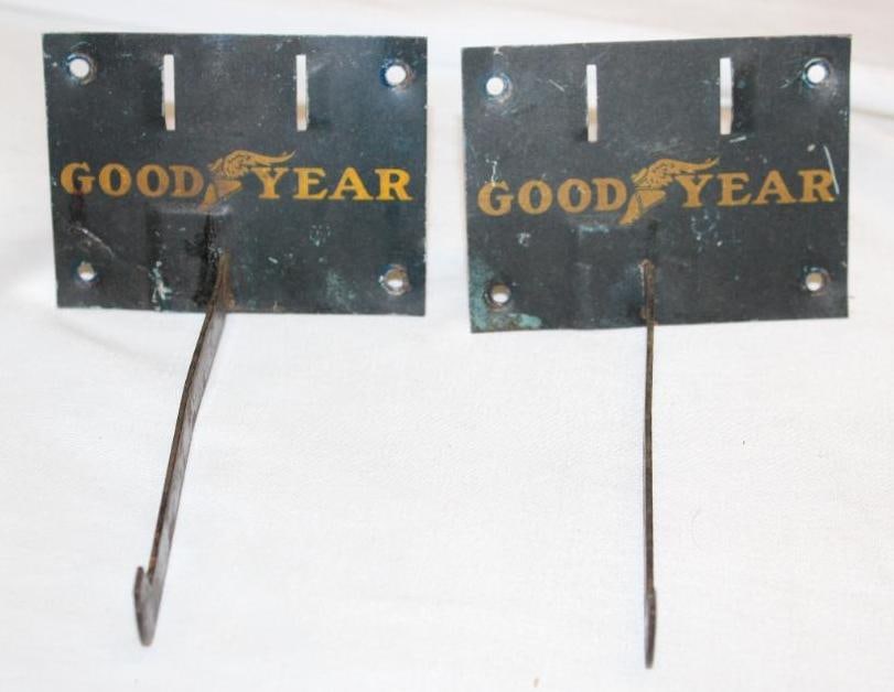 Group of 2 Goodyear Advertising Belt Racks: 4" x 3" x 5.5" each