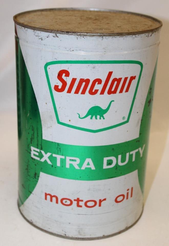 Sinclair Extra Duty Metal 5 Quart Motor Oil Can (1 of 3)