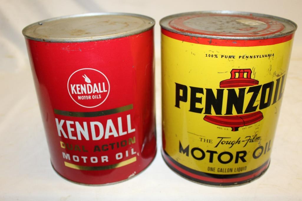 Group Of Two Pennzoil and Kendall One Gallon Motor Oil Cans (1 of 4)