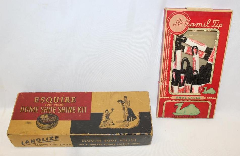 Kamil Tip Shoelaces Countertop Advertising Display and Esquire Shoe Shine Kit Box (1 of 7)