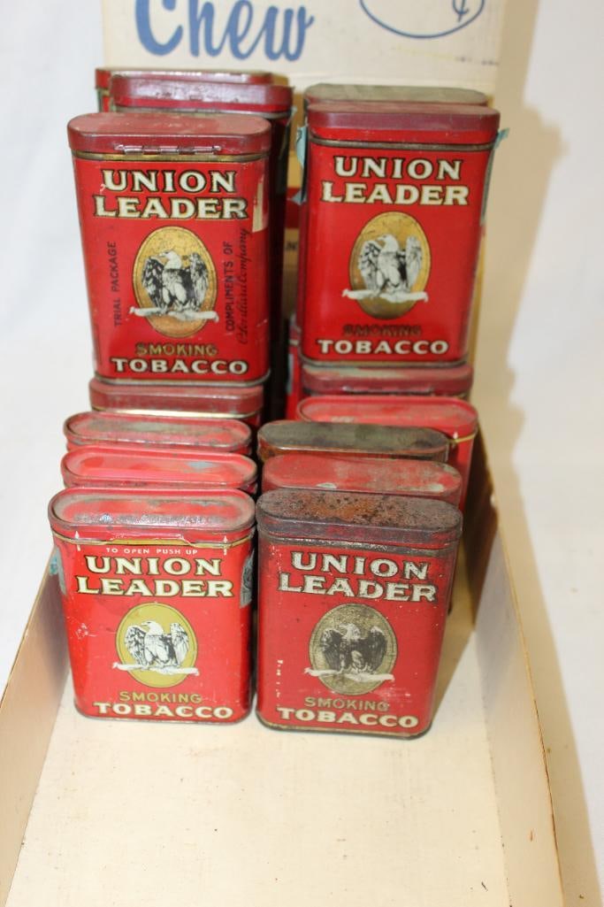 Union Workman Countertop Advertising Display with Union Leader Tobacco Tins (1 of 5)