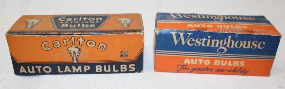 Group of 2 Westinghouse and Carleton Auto Lamp Bulb Display Boxes (1 of 6)