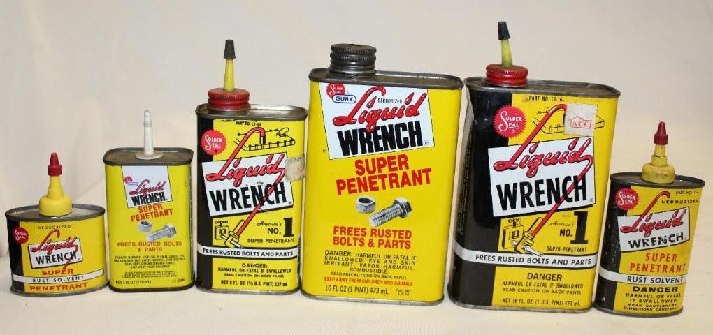 Group of 6 Liquid Wrench Advertising Oiler Cans (1 of 2)