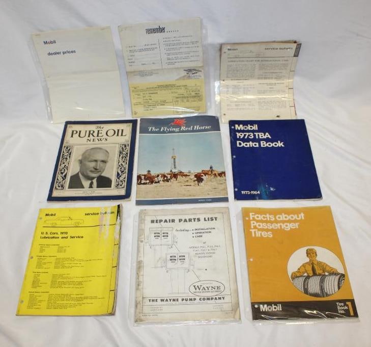 Large Group of Mobil Oil Service Station Books and Literature: 8.5" x 11"