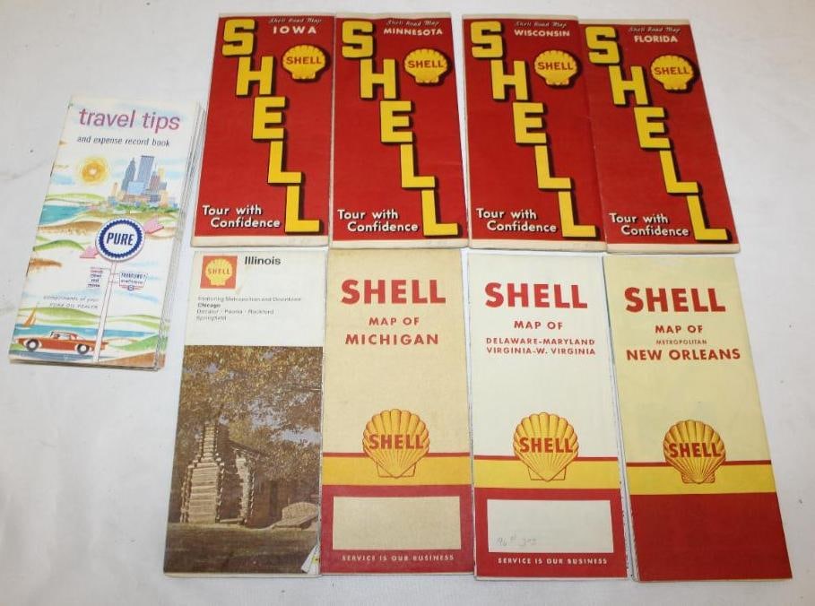 Group of 25 Shell and Pure Advertising Roadmaps (1 of 3)
