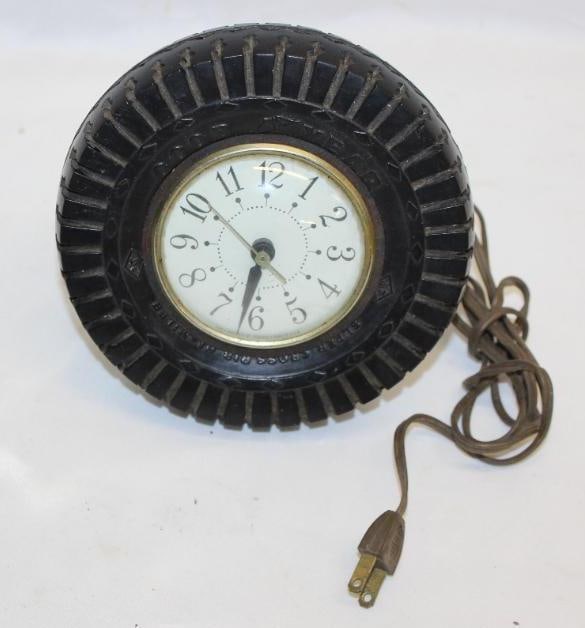 Goodyear Advertising Tire Ashtray Clock (1 of 3)