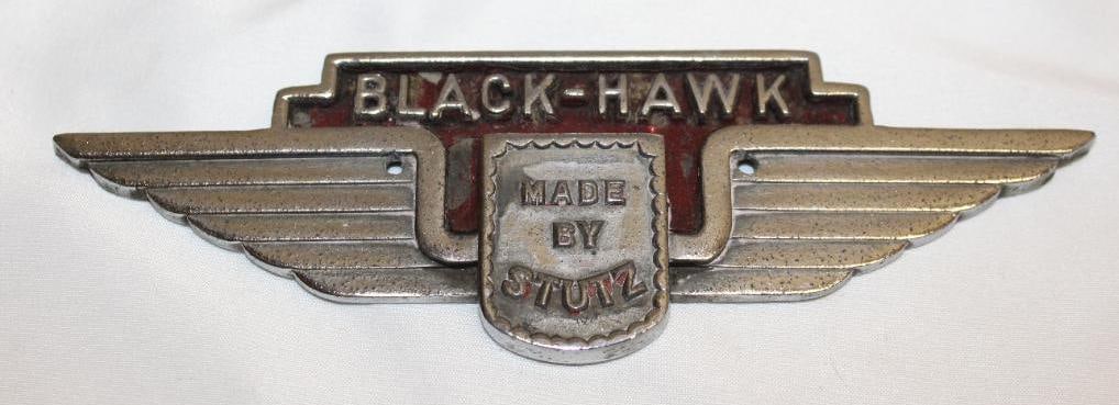 1929-1930 Stutz Black-hawk Headlight Emblem Badge (1 of 2)
