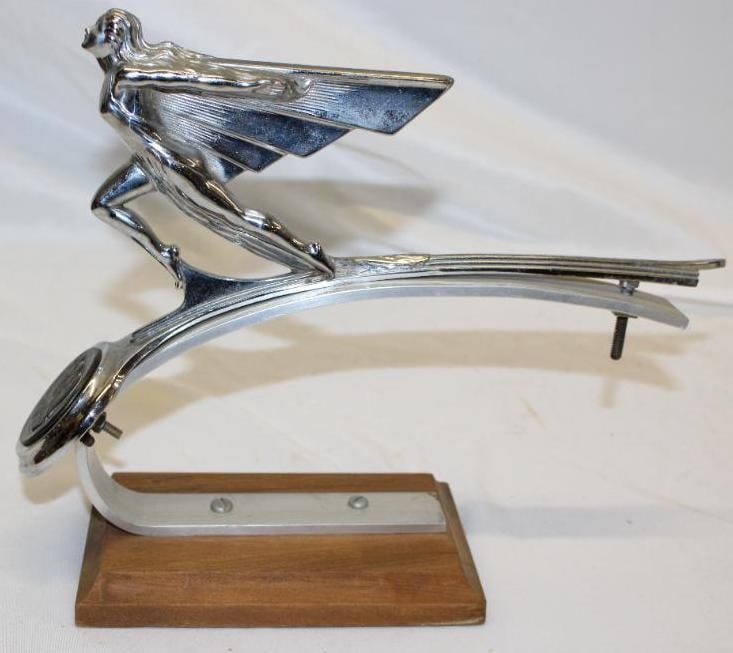1932 Graham Brothers Goddess Radiator Mascot Hood Ornament with Emblem (1 of 8)