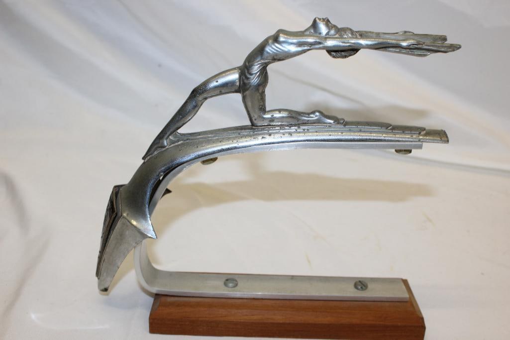 1933 Oldsmobile Goddess Radiator Mascot Hood Ornament with Emblem (1 of 7)