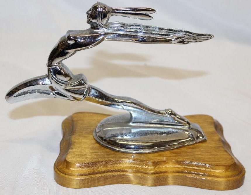 1934 Pontiac Indian Maiden Radiator Mascot Hood Ornament (1 of 5)