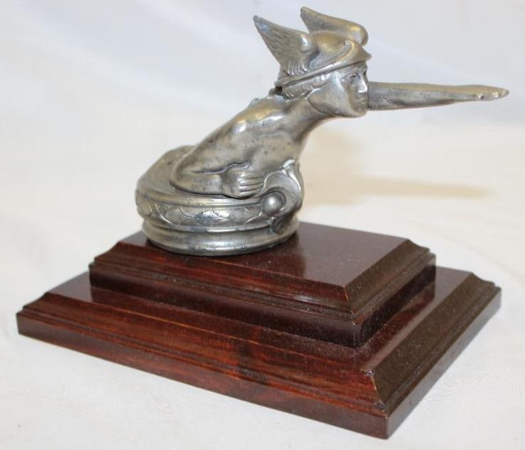 1927-1928 Reo Mercury Bust Radiator Mascot Hood Ornament (1 of 5)