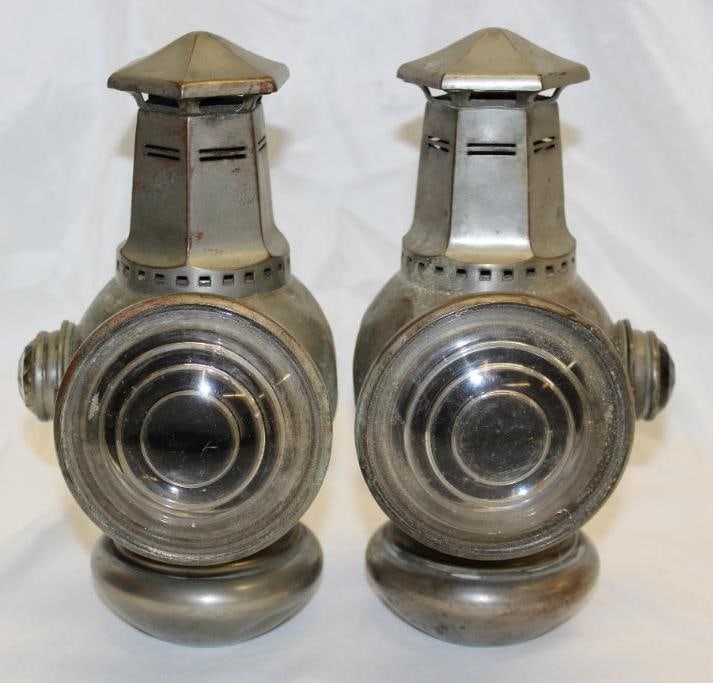 Pair of 1910's Pierce Arrow Adlake Ornate Sidelights (1 of 8)