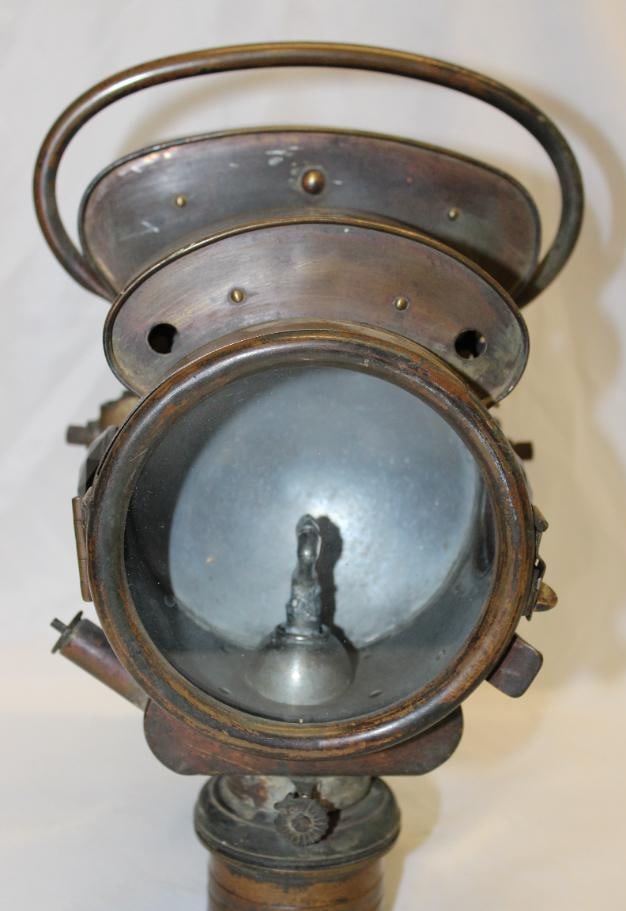 Early Brass Self Generating Jeweled Headlight (1 of 6)