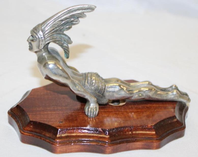 1930's Indian Chief Radiator Mascot Hood Ornament (1 of 8)