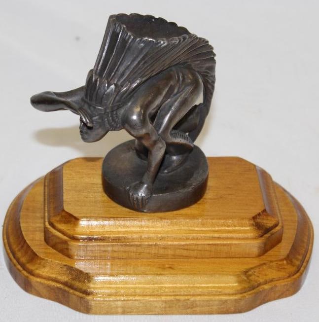 1930's Indian Scout Radiator Mascot Hood Ornament (1 of 6)