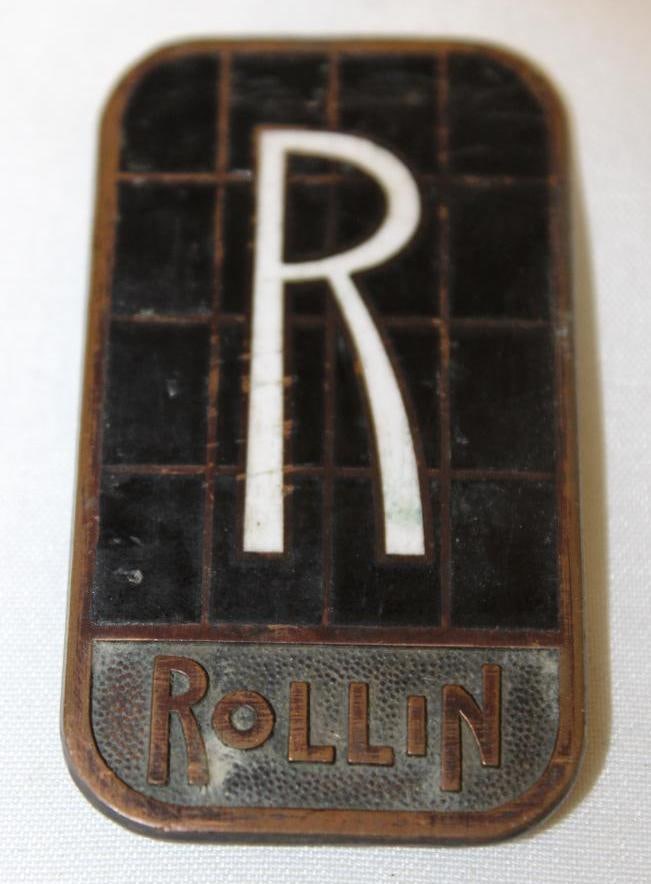 1924-1925 Rollin Motor Car Co Radiator Emblem Badge (1 of 2)